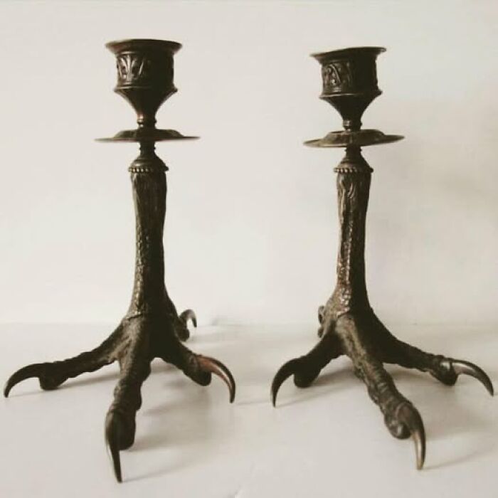 Turkey Feet Candle Holders from the 1890s Because Why Settle for Boring Candles?