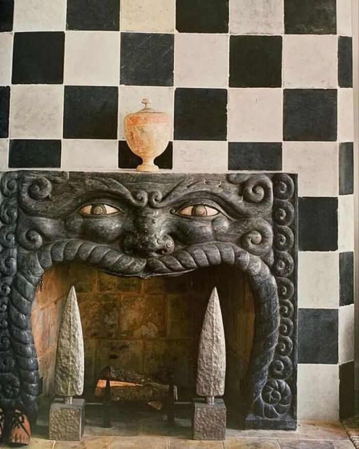 An Italian Fireplace That’s Basically a History Stage Show in Your Living Room