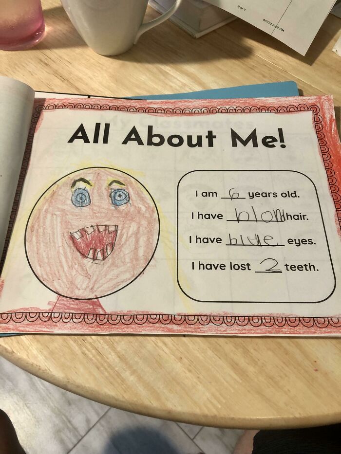 Kindergarten Self-Portrait That’s Equal Parts Cute and Spooky
