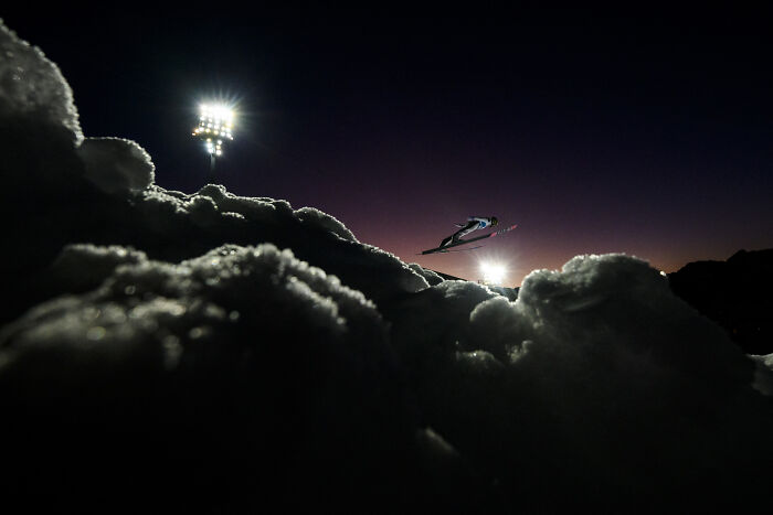 "Jump Into The Night" — Ski Flying Action