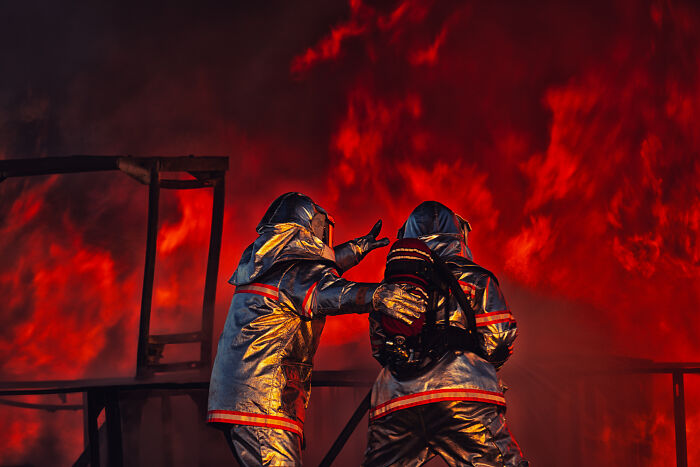 "Men Who Stand Up" — Firefighters vs. Flames