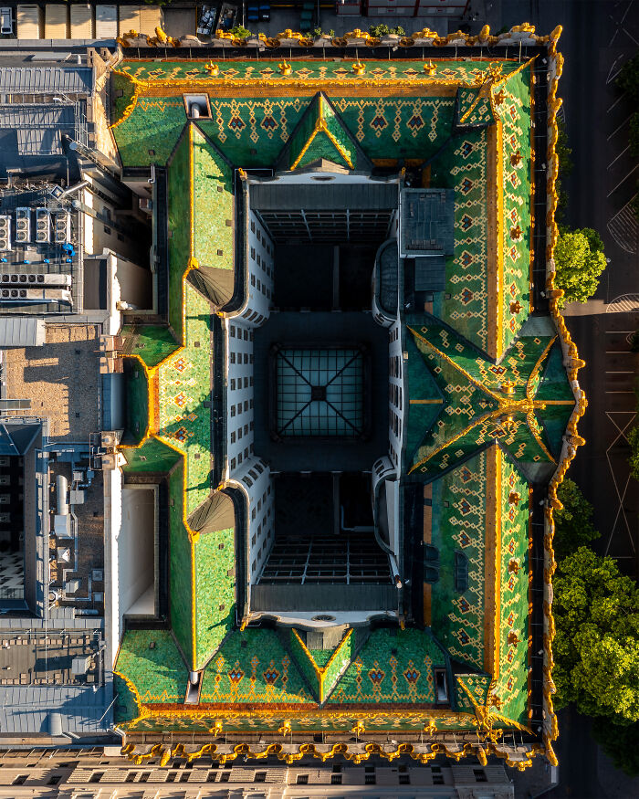 "Zsolnay Roofs Of Budapest" — Aerial City Beauty