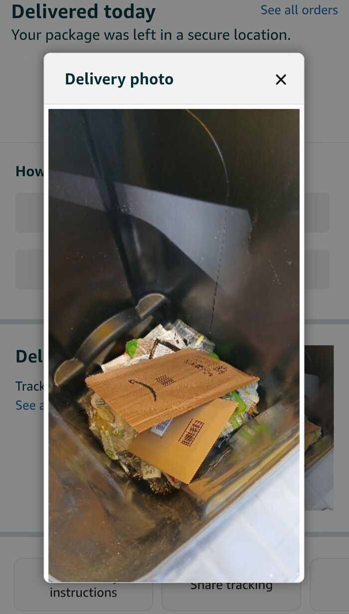 Amazon Put My Package in the Trash Bin... Seriously?