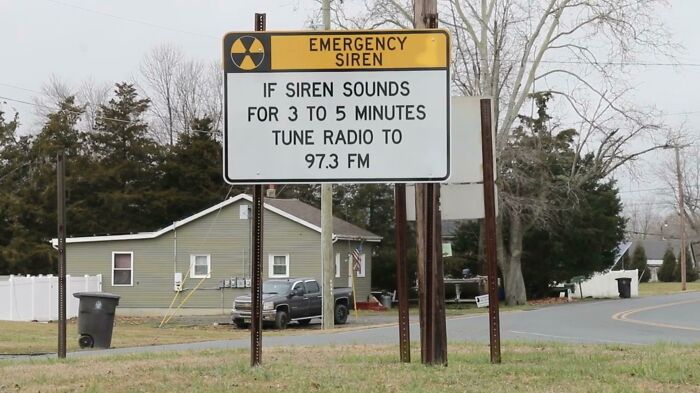 Sign Outside A Nuclear Plant Warns ‘You’ve Been Notified’