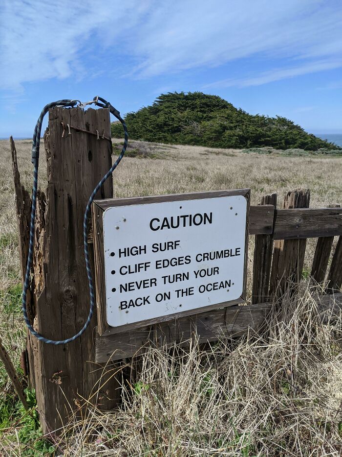 Poetic Warning Sign in Sea Ranch, CA