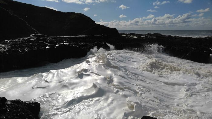 When the Ocean Turns Into Giant Whipped Cream Waves
