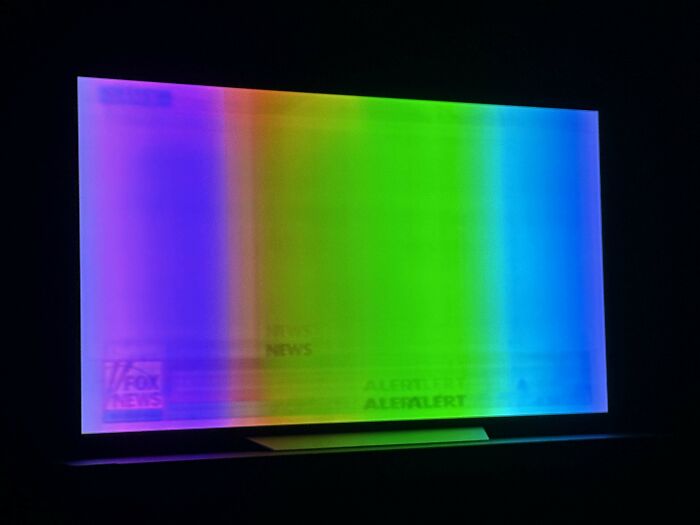 Fairly New OLED TV At Dad's House Gets This Treatment