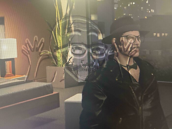 Friend Bought New Monitor And Got A Wojak Burn-In