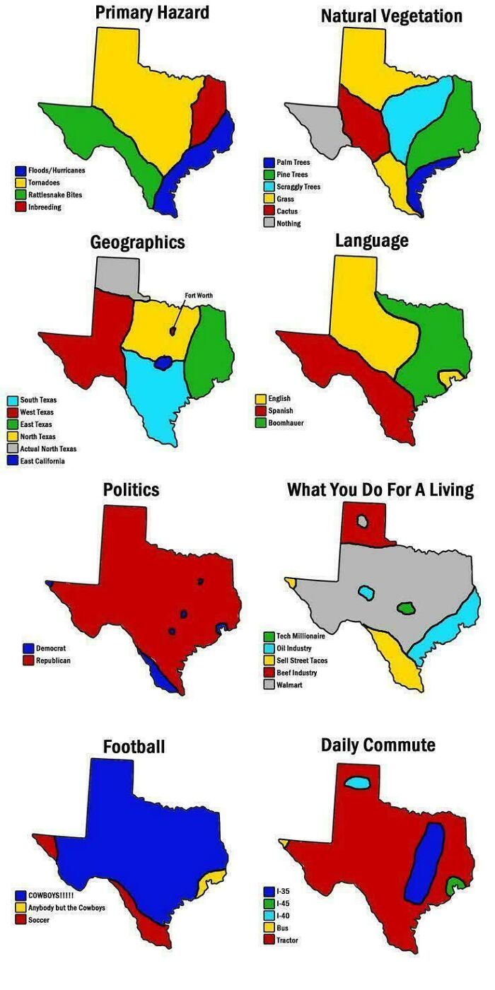Eight Ways To Slice Up Texas