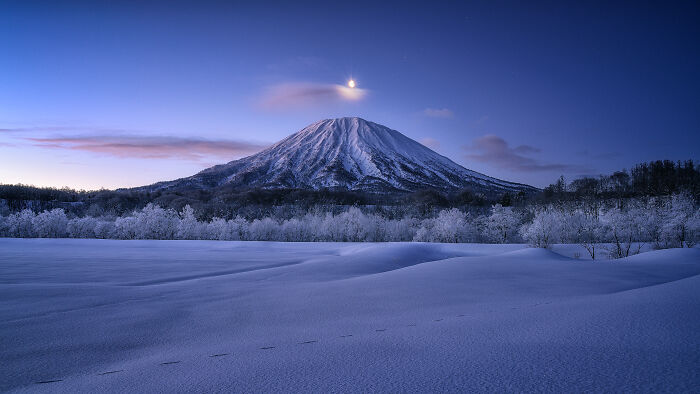 “Snowy Landscape With Moonlight” By Yuusei Nagahata