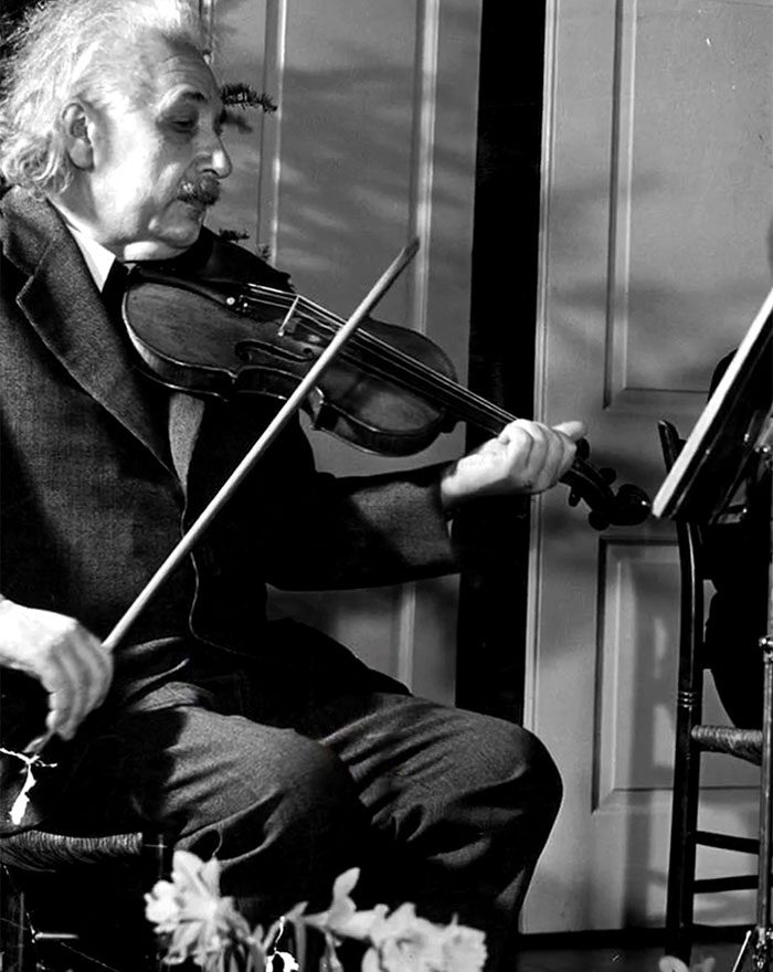 Einstein Jamming on His Violin, 1941 — Genius Has Hobbies Too