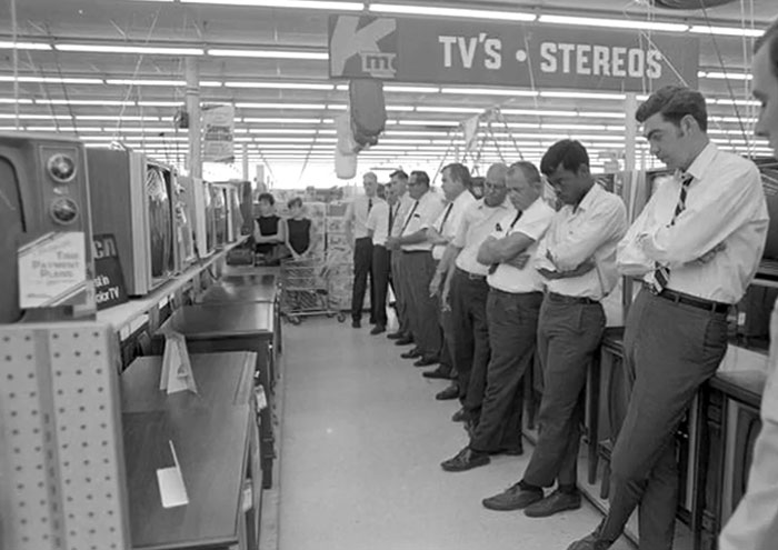 Kmart Staff Watching the Moon Landing Like It’s the Super Bowl, 1969