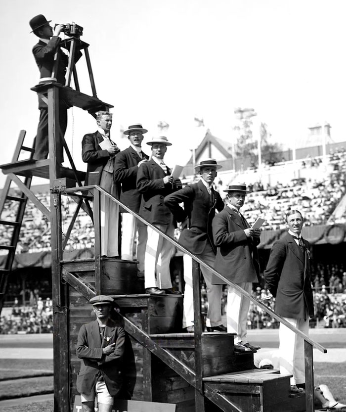 Olympic Timekeepers Looking Sharp in Stockholm, 1912