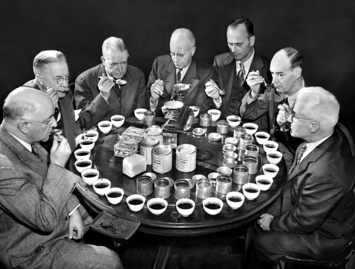 Tea Experts Tasting Teas Like Pros, 1947