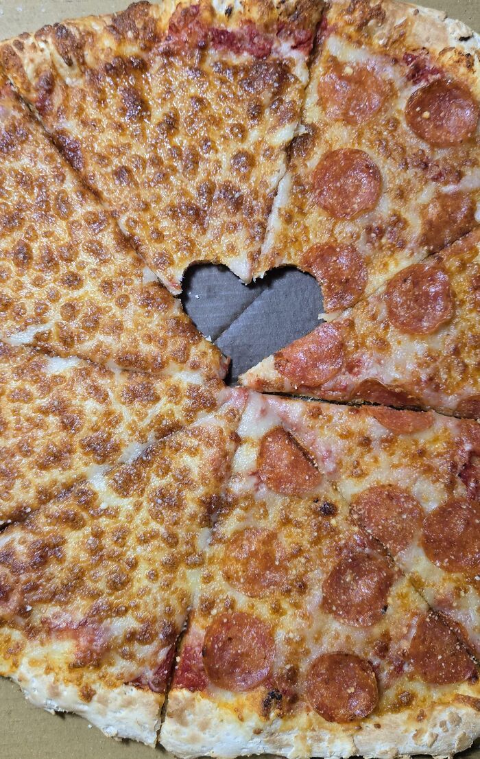 My Husband and I Took a Bite Each from Our Pizza – Surprise: Heart Shape Revealed