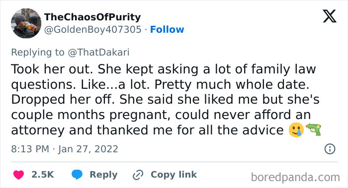 Had To Pay To GIVE Legal Advice On A Date