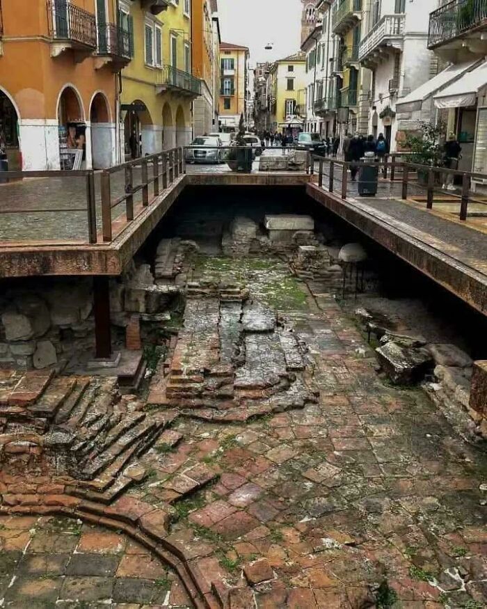 Roman City Ruins Playing Hide and Seek Beneath Verona Streets