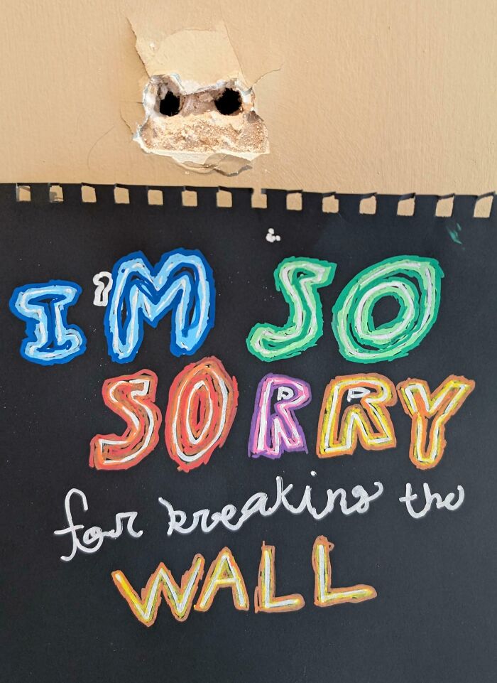 My Son’s Apology For Yanked Towel Hook Is Gold