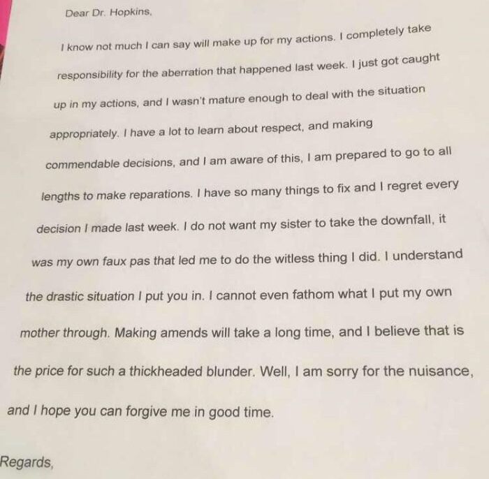 Mom Found My Seventh-Grade Skip School Apology Note... Oops!