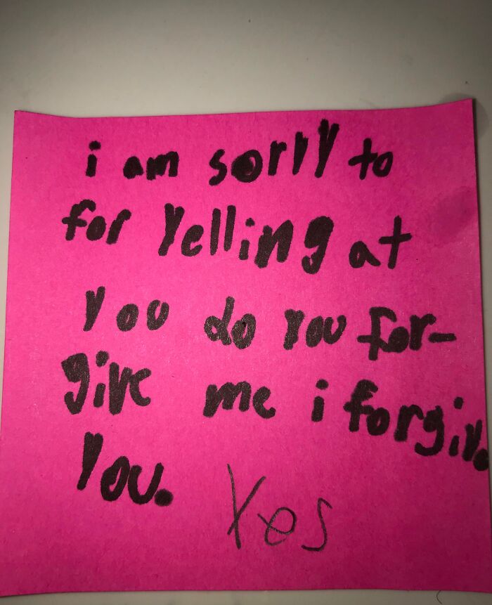 Love It When Kids Learn to Say Sorry! Spotted on a Toronto Street