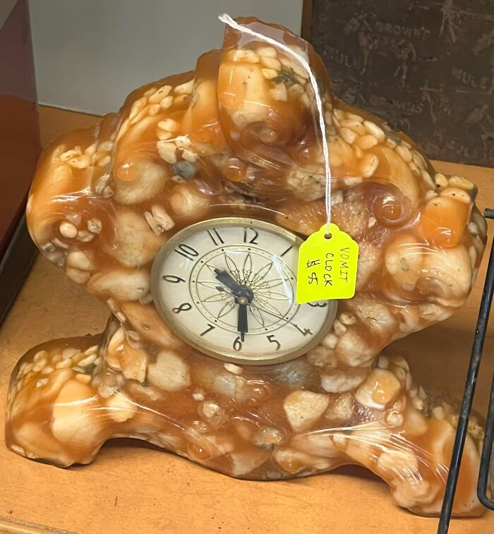 Found A Clock That Looks Like It’s Made Of Vomit