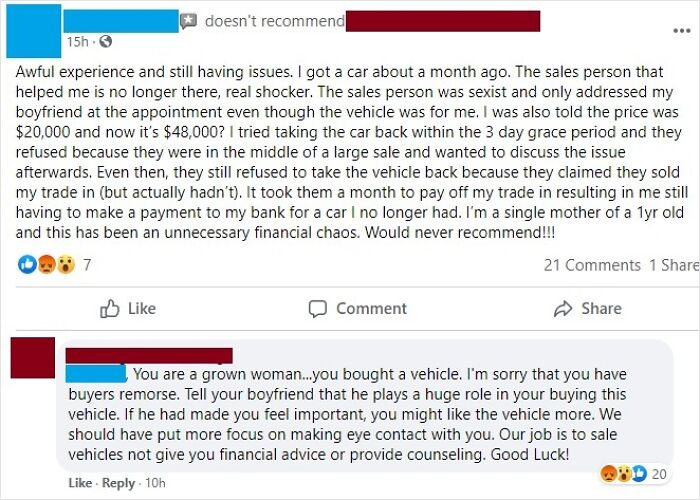 Free Sexism Included With Every Vehicle Purchase!