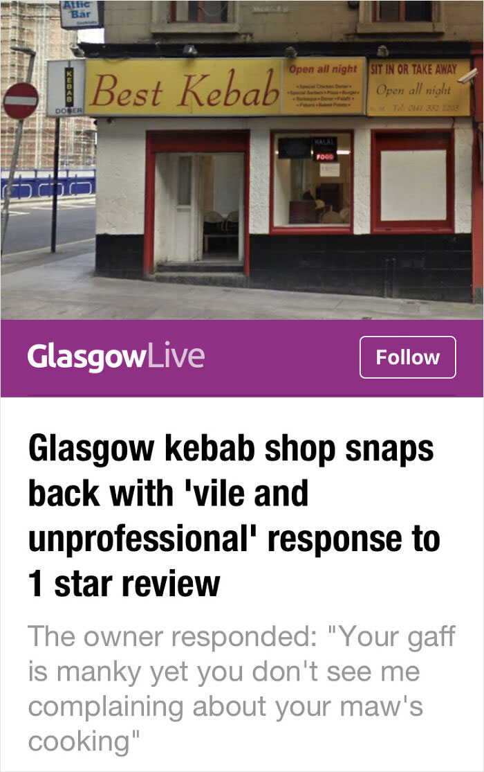 Classic Glasgow... And Classic Owner Attitude