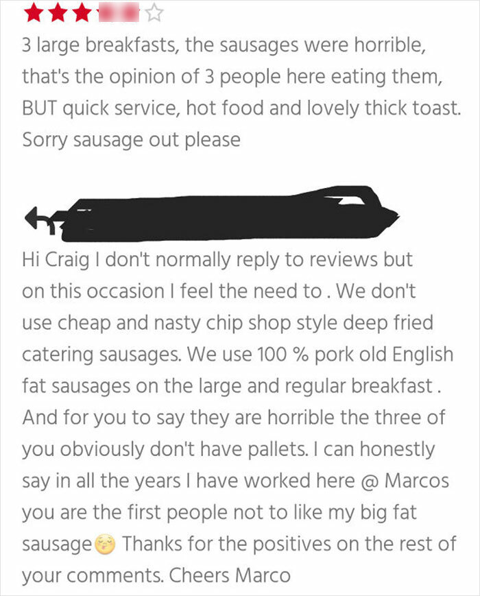 Sausages Are Gross But Owner Says Nope
