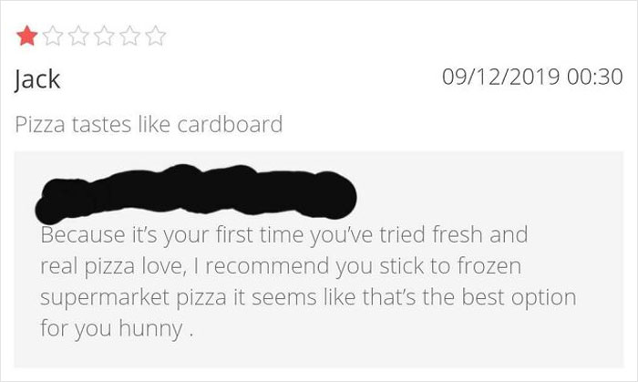 Pizza Shop Owner Didn’t Take Feedback Well (That’s An Understatement)
