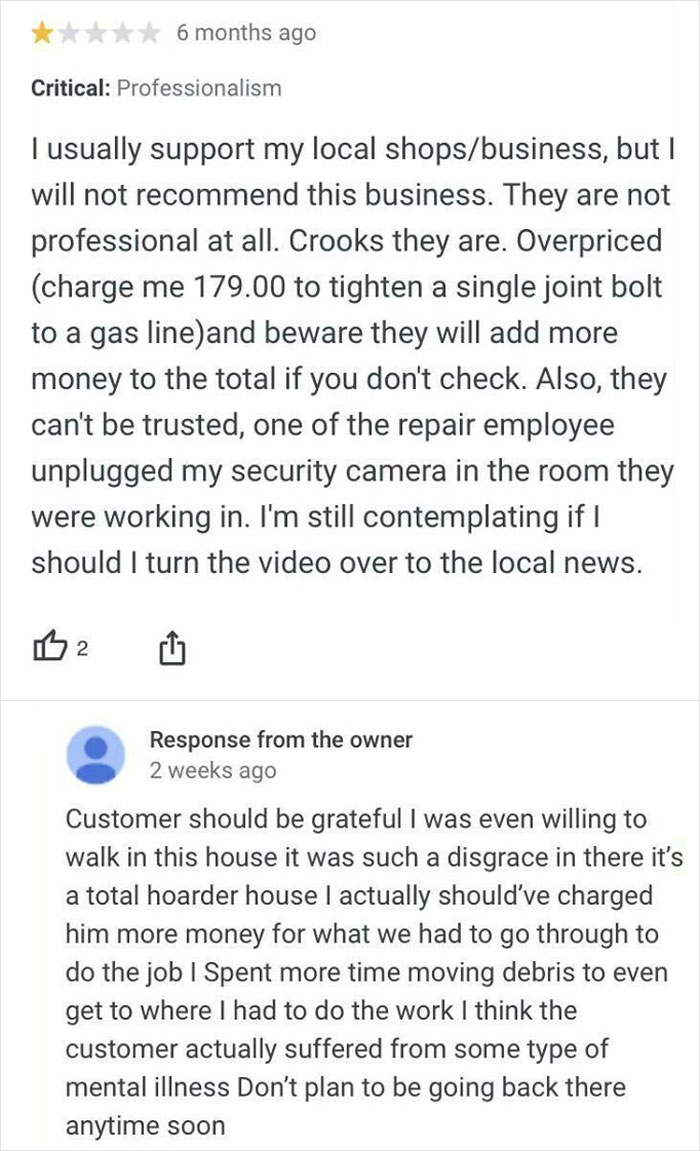 Plumber Freaks Out, Calls Customer A Hoarder