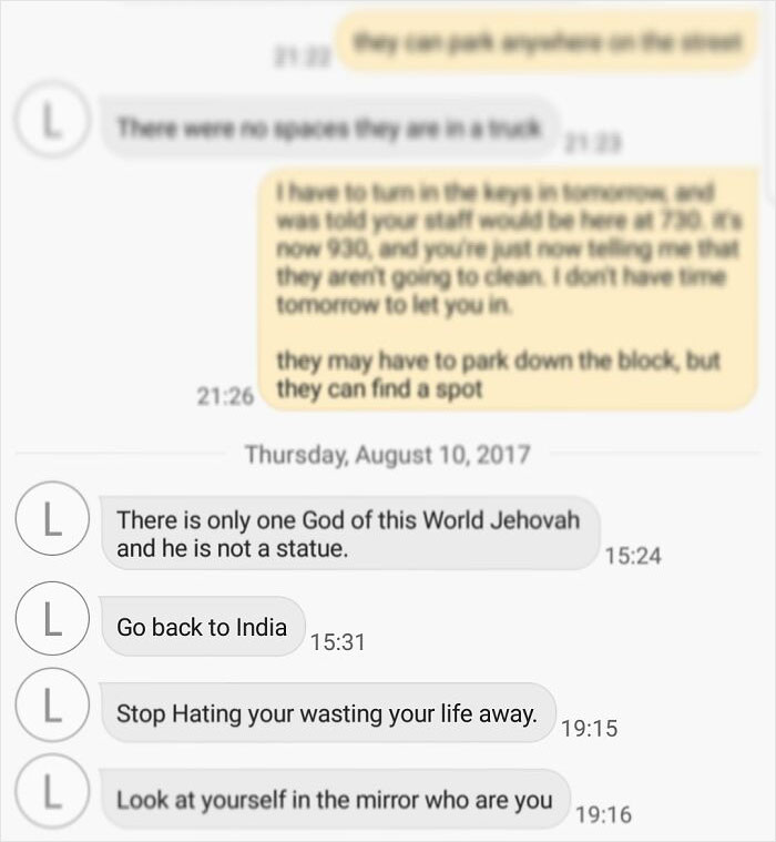 Told To ‘Go Back To India’ After Leaving A Bad Review (Wow)