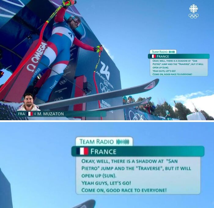 When Formula 1 Meets Downhill Skiing: Team Radio Makes Things Extra Cool