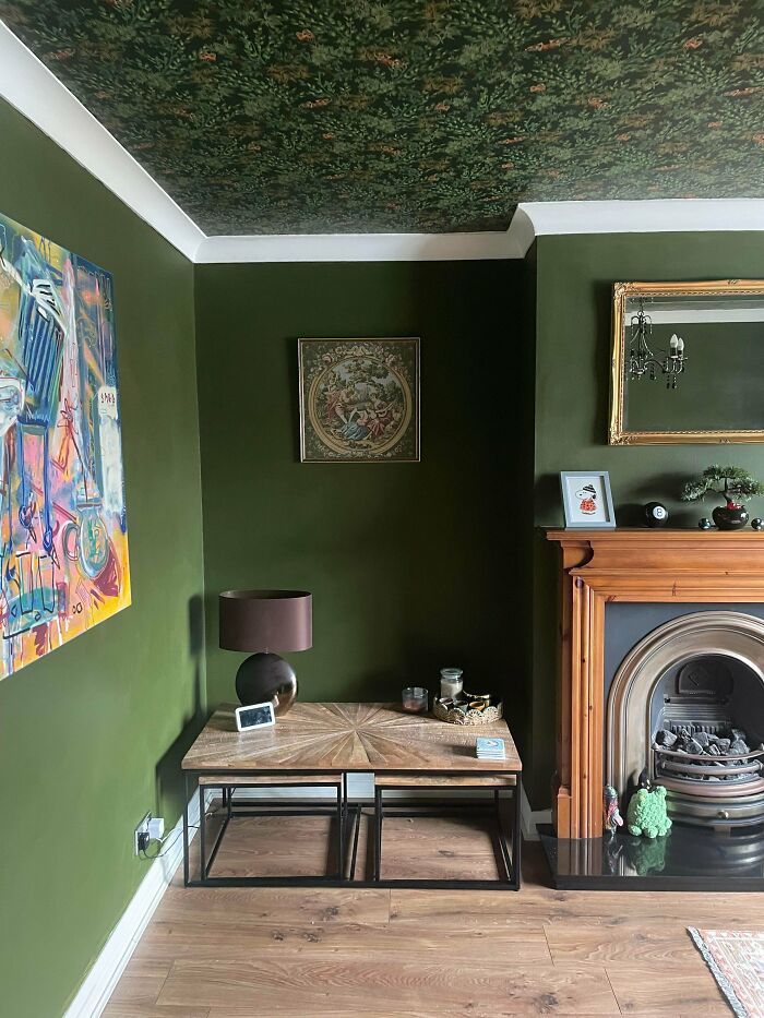 Wait, They Wallpapered THE CEILING?!