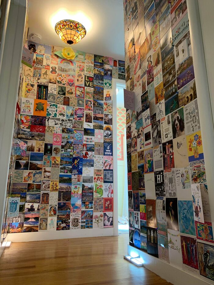 Yep, My Hallway’s Wallpaper is Made of Cards!