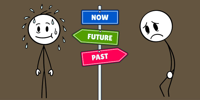 Live in constant worry about the future, or drown in regrets about the past?