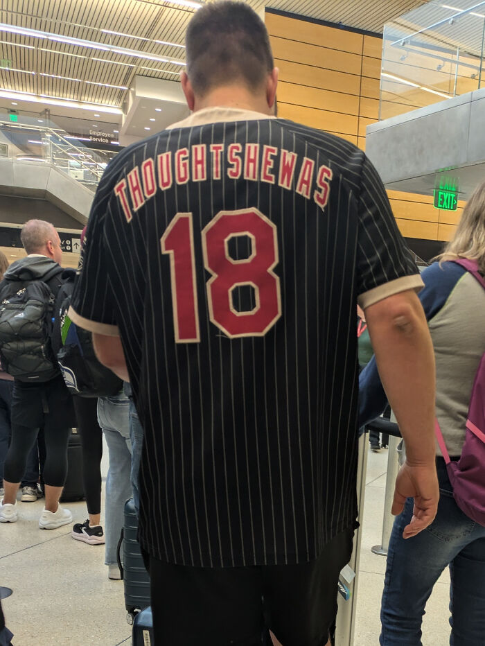 Airport Spotting: This Guy Literally Said, 'Hold My Beer…'