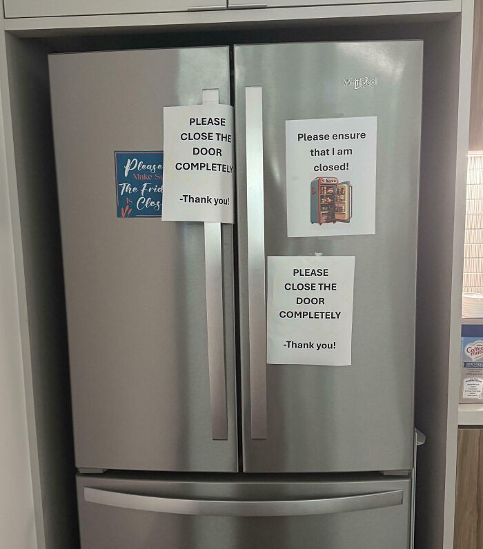 Why Won't The Fridge Ever Get Closed? Coworker Mystery Continues