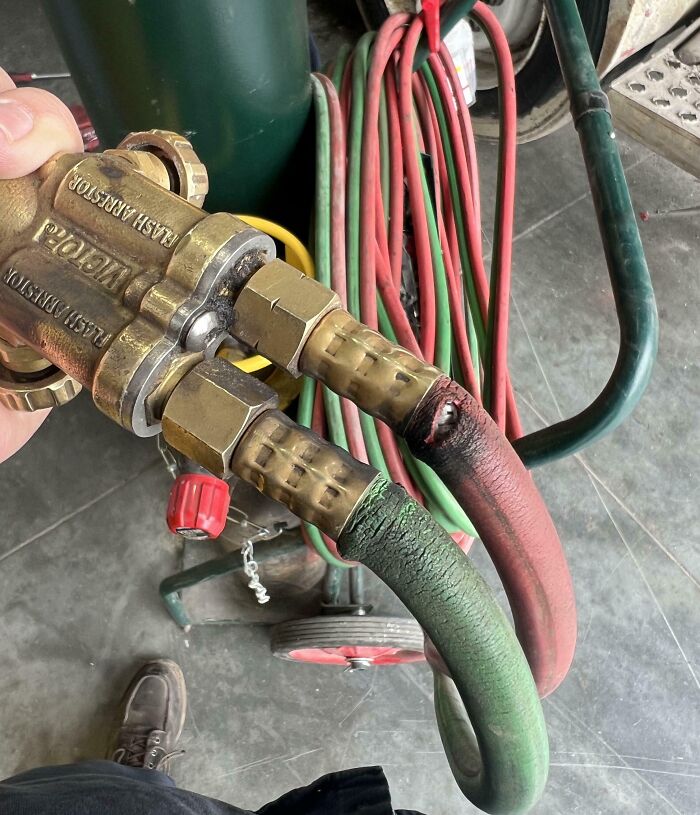 Coworker Ignored Broken Torch Lead, Almost Caused A Fire!