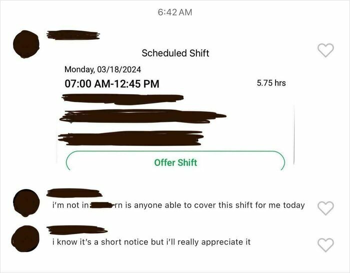 Called Out 18 Minutes Before Shift—And Was Not Even In The State