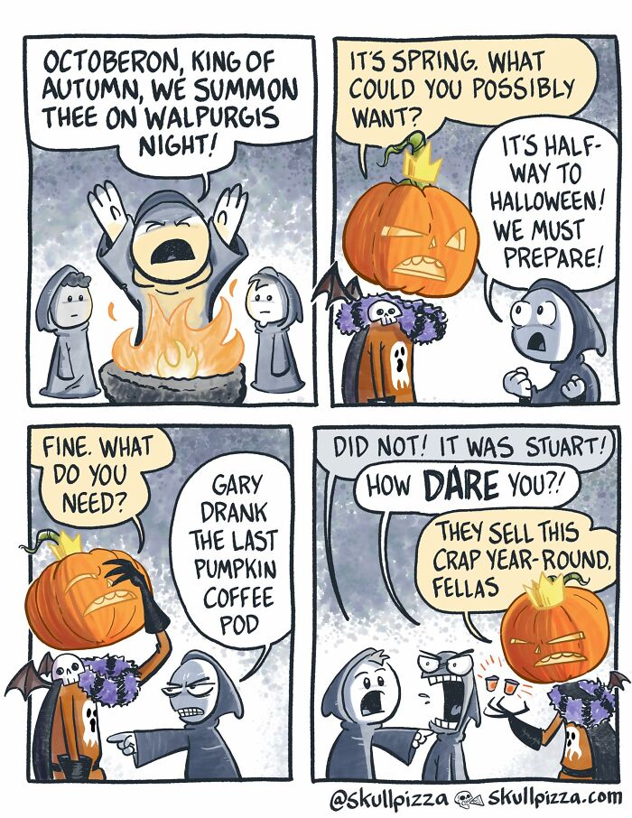 Let’s Dive Into These Hilariously Creepy Skull Pizza Comics!