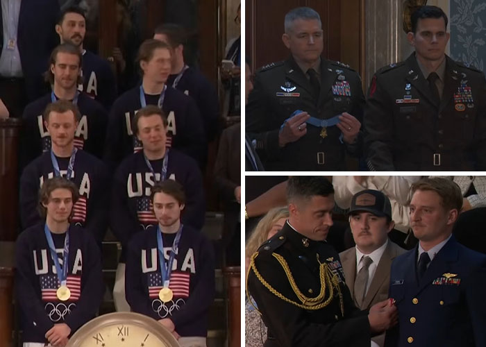 Trump Went All-out, Handed Out Medals Right from the Podium
