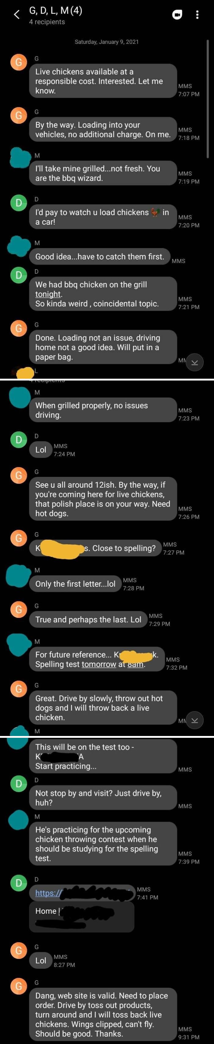 Friday Night In A Typical Family Group Chat