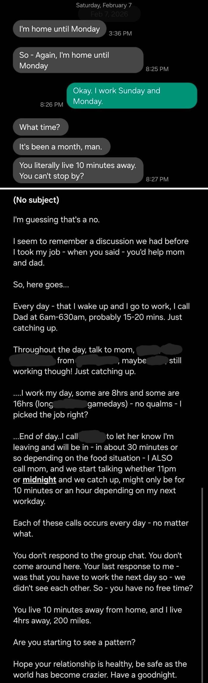 Family Cult? Brother’s Text Makes Me Feel Like It