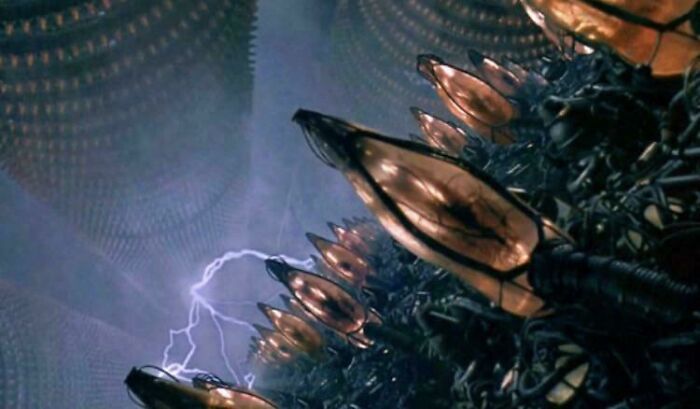 The Matrix In 2199: AI Harvests Electricity From Human Farms Instead Of Using Nuclear Power. Makes Total Sense...NOT.