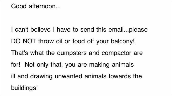 Apartment Email or Passive-Aggressive Masterpiece?