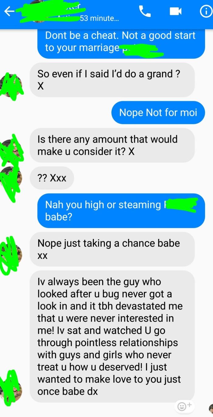 This Guy Put Me In A Taxi In 2010 And Is Now Offering His Honeymoon Money To Sleep With Me. Three Days After Getting Married. Nope.