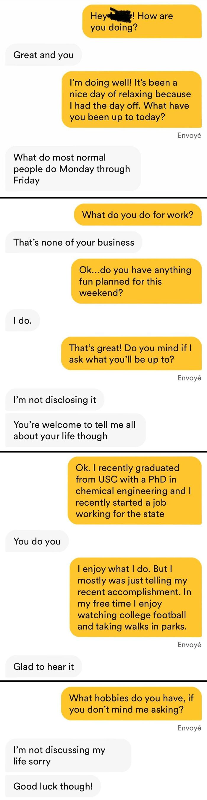 This Conversation Went Off the Rails Fast