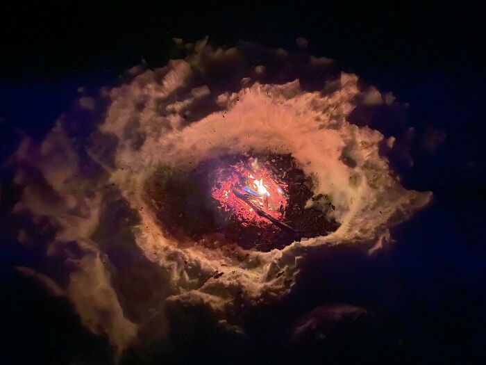 Is That A Distant Galaxy? Nope, Just My Campfire In The Snow