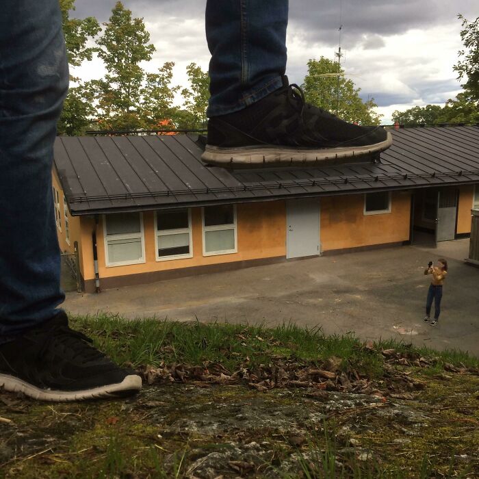 Guy Using His Foot To Demolish A Building Like It’s Nothing