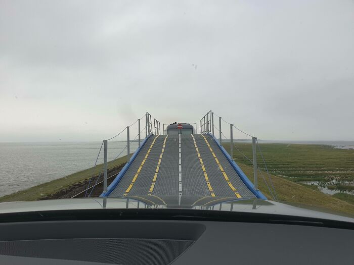 Chilling In A Car On A Train Going Over The North Sea